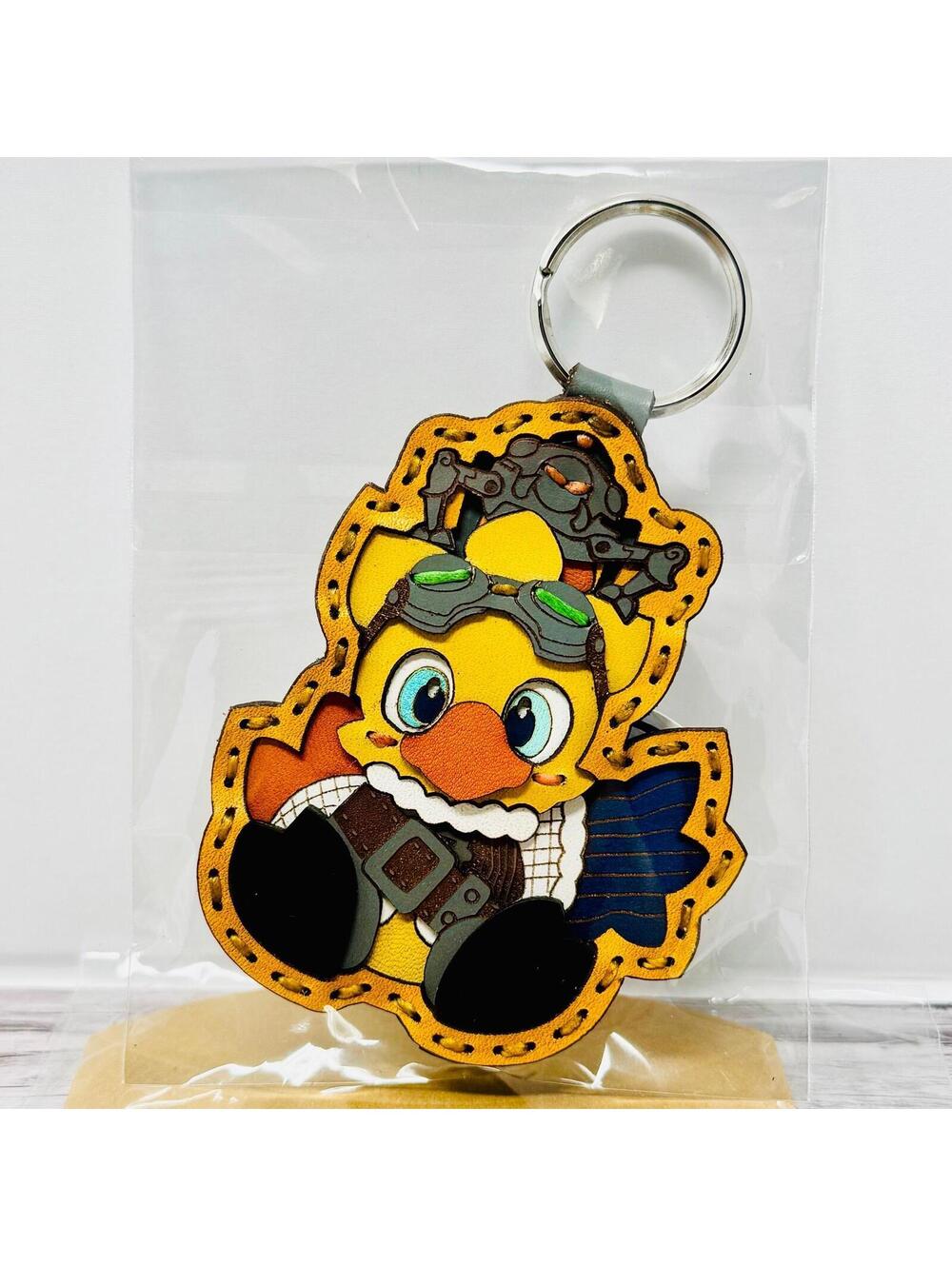 Final Fantasy OJAGA DESIGN Leather Keychain Alpha Chocobo New Japan US Seller